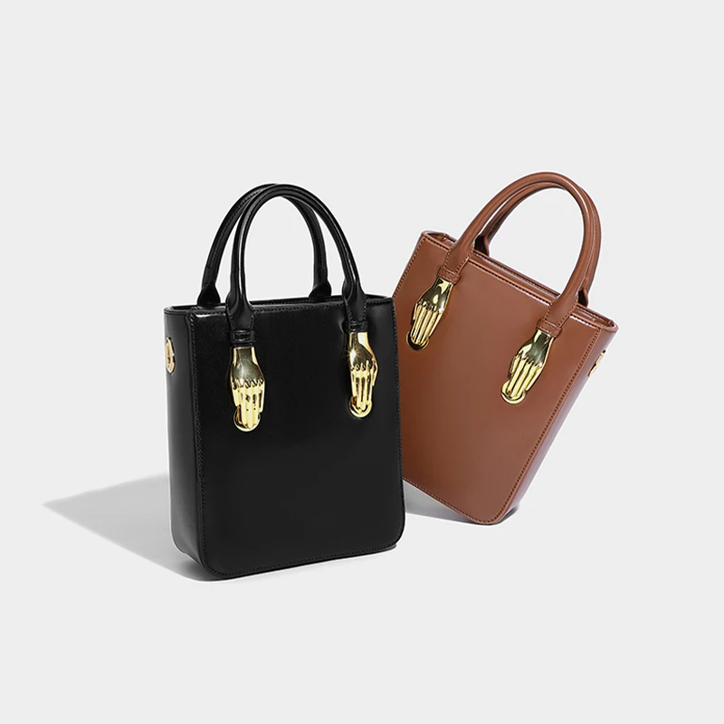 High Quality Women's Handbags Minority Designer Brand Ladies Luxury Tote Bag Fashion Shoulder Crossbody Purse Black Gold Box Bag