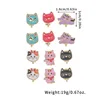 Cartoon Ear Clip Without Ear Hole Korean Edition Short Style Cat Ear Hanger Alloy Dinosaur Kids Clip Earrings Children Accessory 2