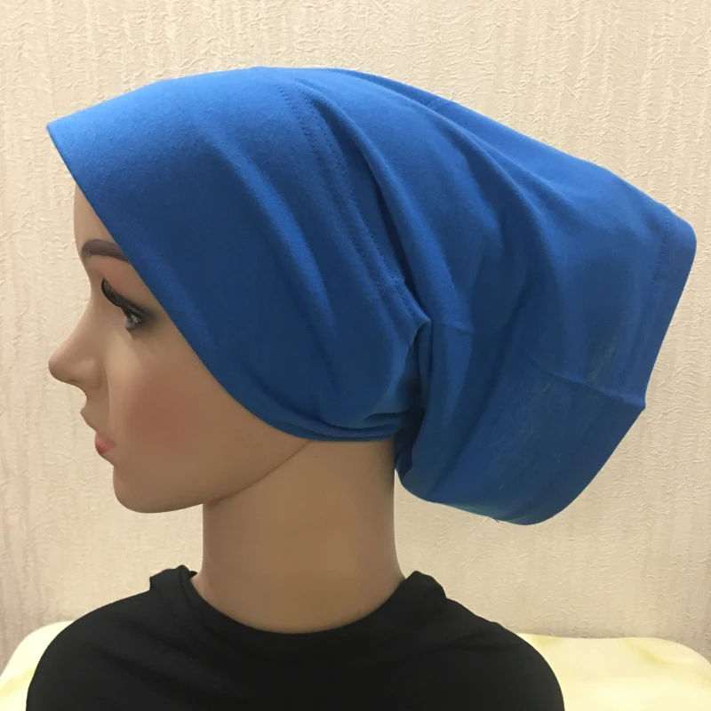 C035 Various colors cotton soft tube underscarf with stiff on front muslim hats headband inner hats islamic small muslim headwear head scarf hijab headscarf hijab hats shawl scarf muslim sets prayer hats