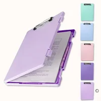 Clipboards with Storage, Plastic Storage Clipboard with Low Profile Clip, Binder Clipboard Folder Side-Opening,Office Supplies 6