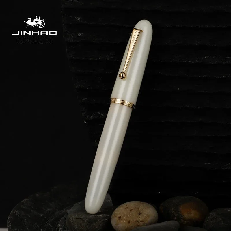 Elegant JINHAO Heartbeat Nib Fountain Pen with Resin Finish and Large Converter