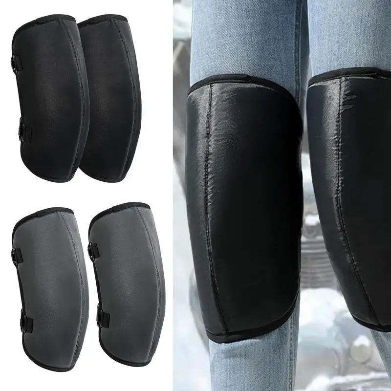 

Motorcycle Knee Brace Elastic Waterproof Knee Braces Skin Friendly Knee Guards with Fleece Lining for Preventing Joints Outdoor