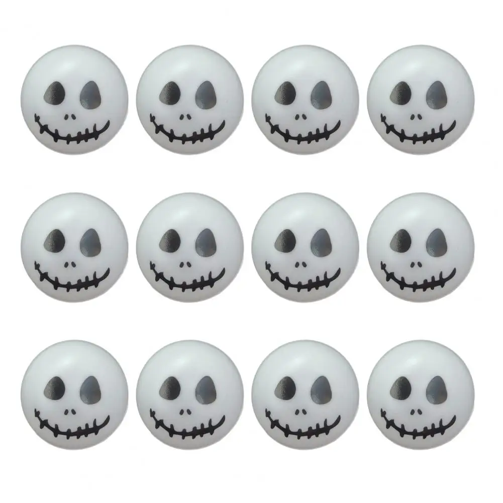 

12Pcs Halloween Pong Balls Funny Table Tennis Balls Cat Toy Carnival Pool Games Decoration Trick or Treat Halloween Props