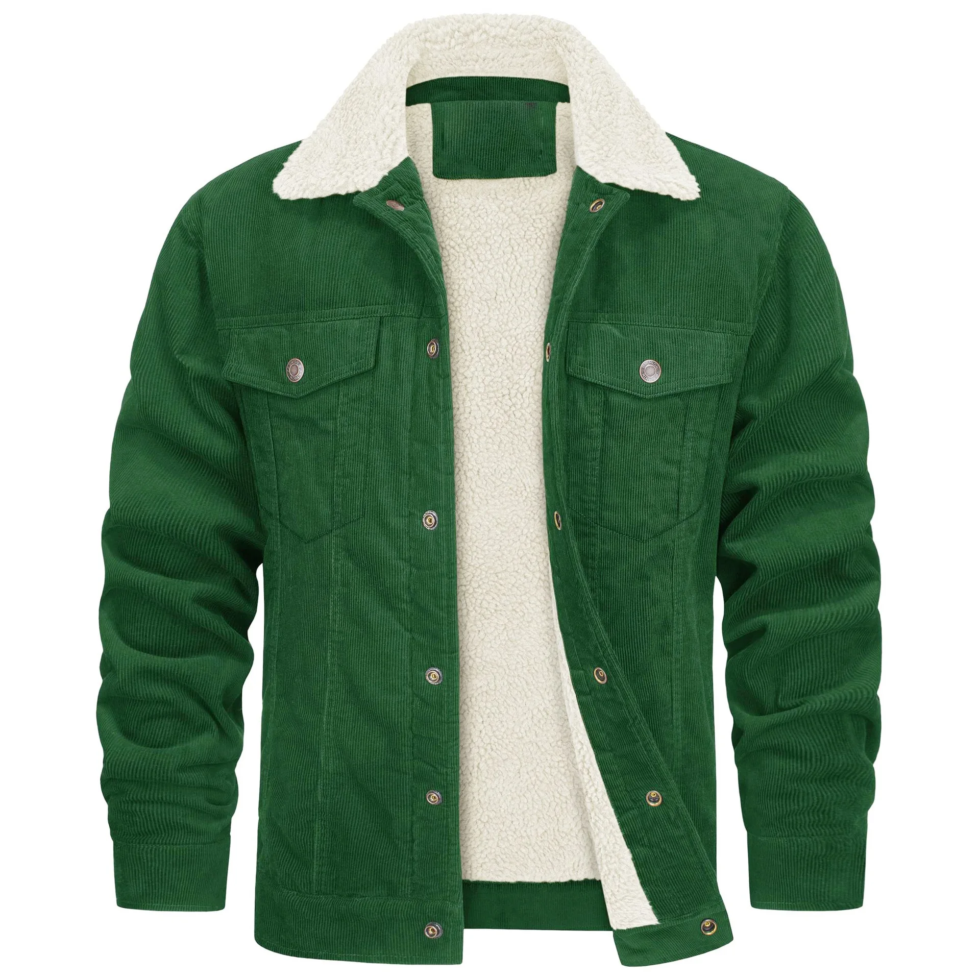 

Men's hot sale autumn and winter top, corduroy lapels, fashion trend, handsome thick warm jacket, men's long-sleeved top jacket