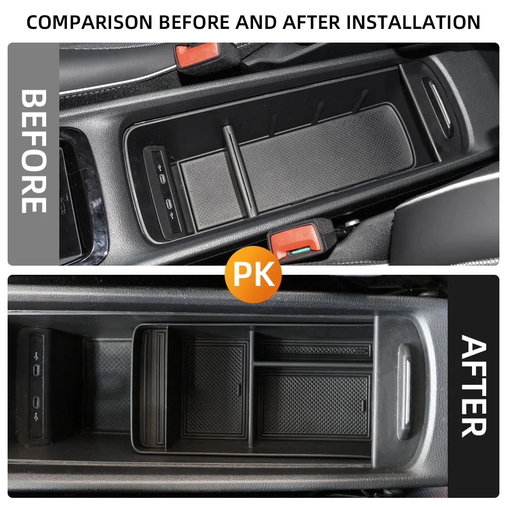 MARCHFA Onderste Center Console Armsteun Organizer Opbergbox Lade Opbergdop Armsteun Accessoires Compatibel Voor ID.4 ID4 2021 2022 2023 2024