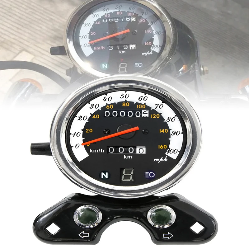 Motorcycle Gauge Assembly GN CG125 Retro Modified Tachometer LCD