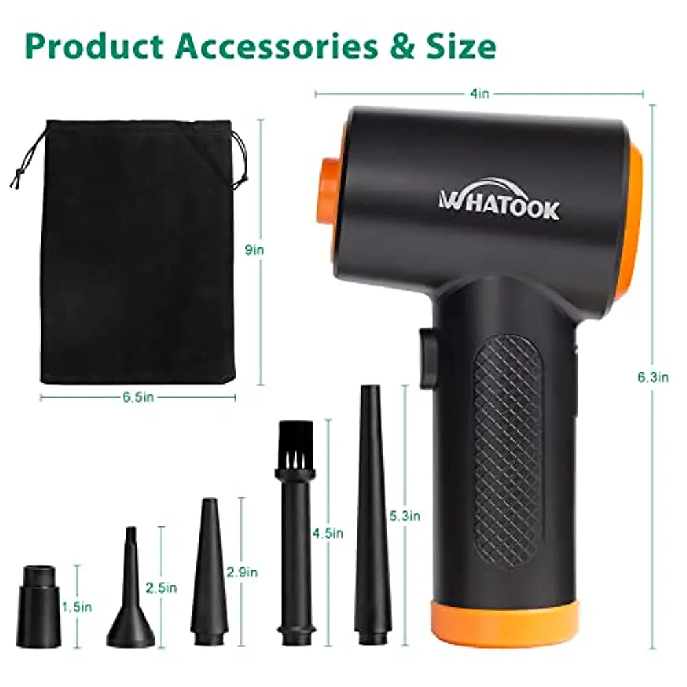 Electric Air Blower Electrical dust blower 3-speed Air Duster 60000 RPM air fan electronics cleaner for laptop office equipment