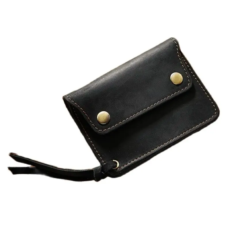 GENODERN Vintage Handmade Genuine Leather Card Holder Wallet