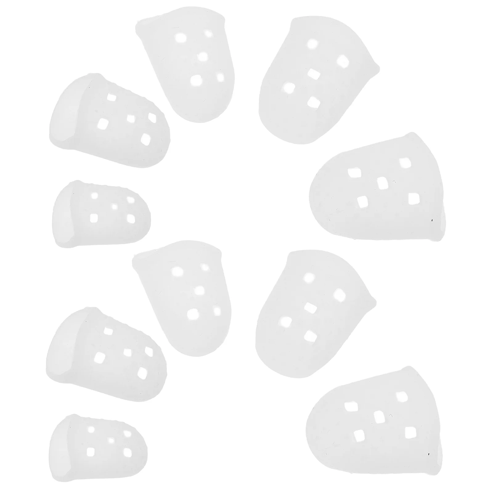 10 Pcs Thumb Piano Cover Finger Cots Kalimba Sleeve Air Fingertip Protectors Silica Gel Silicone Caps