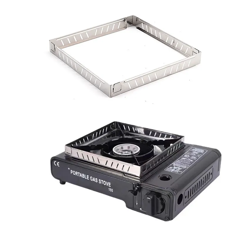 Gas Stove Parts Outdoor Gas Stove Wind Screen Foldable Wind Shield Stainless Steel Burner Screen