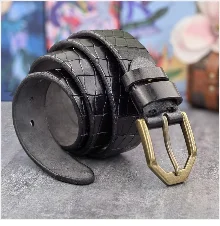 cowboy belt Super Wide 4.2CM Luxury Thick Genuine Leather Men Belt Double Buckle Belt Ceinture  Leather Belt Men Jeans Trouser Belt MBT0018 black leather belt