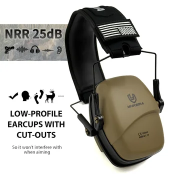 P10 Protezione dell'udito da tiro Cuffie antirumore di sicurezza professionali Difensori con cancellazione passiva del rumore Cuffie portatili NRR 25dB per pistola
