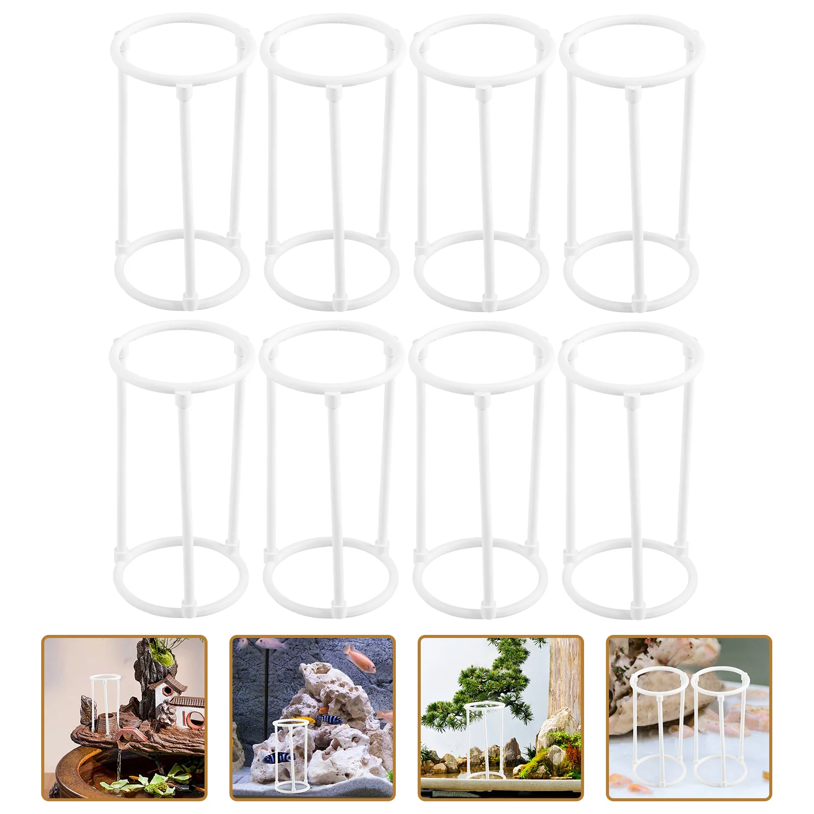 

8 Pcs Nebulizer Rockery Water Retaining Rack Humidifier Anti-splash Bracket for Replacement Portable Pond White