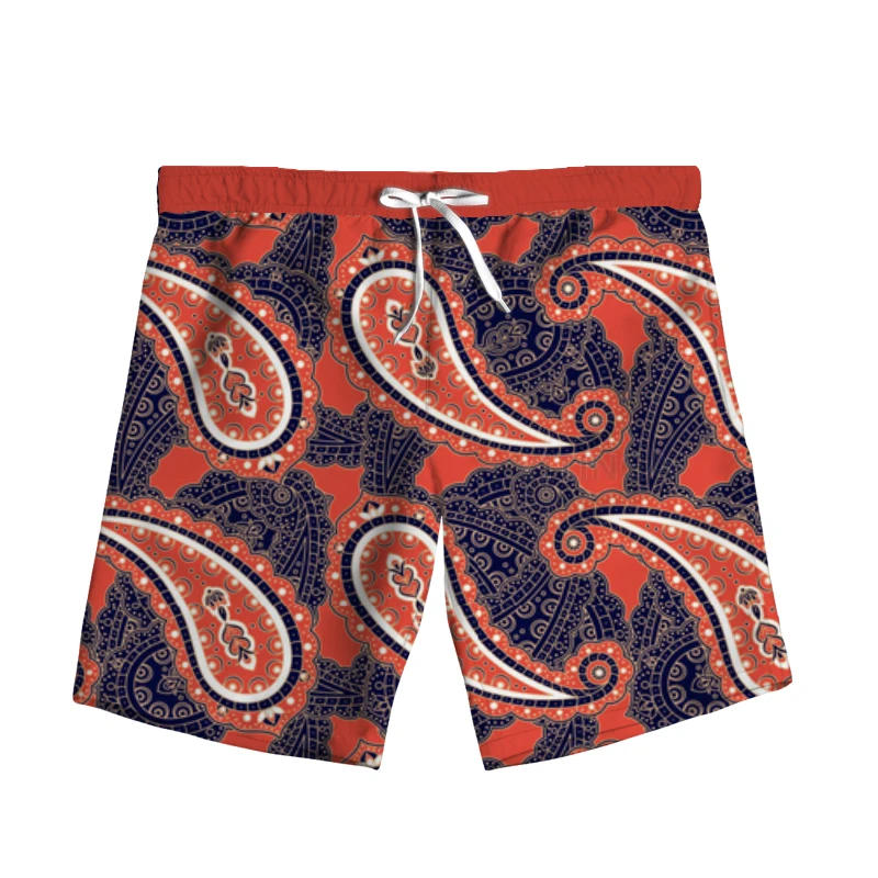 New Fashion 3D Print Paisley Bandana Woman Men Summer Beach Loose Shorts Casual Pants Polyester  Plus Size S-7XL