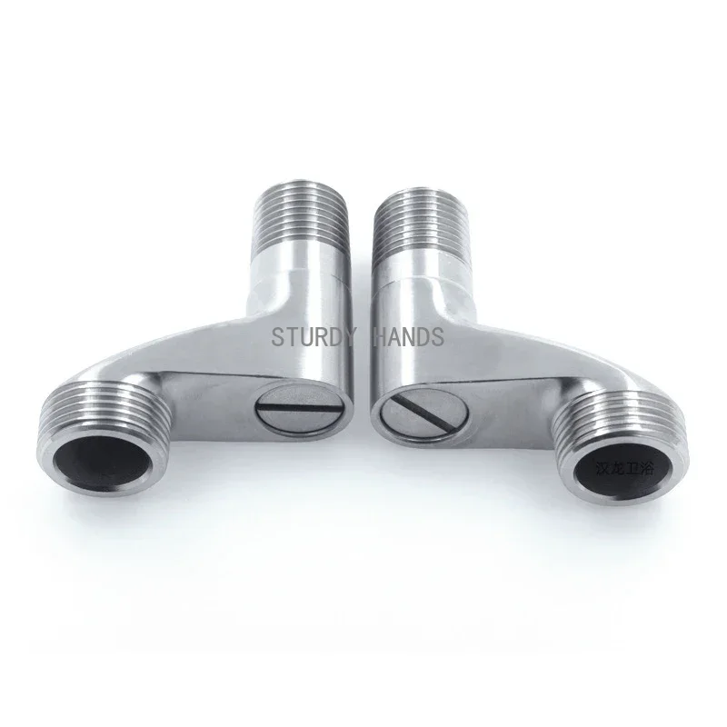 Stainless steel width adjustable angle valve shower faucet adapter wall mounted bathroom hardware accessories 2 pieces/set
