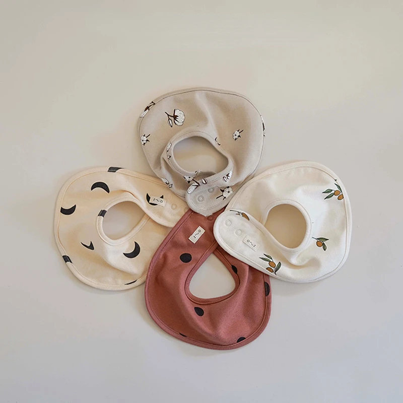 Baby Bibs Apron Burp Cloths Kerchief Soft Cotton Drool Bandanas Scarf for Newborns Kids Boys Girls Feeding Stuff Accessories