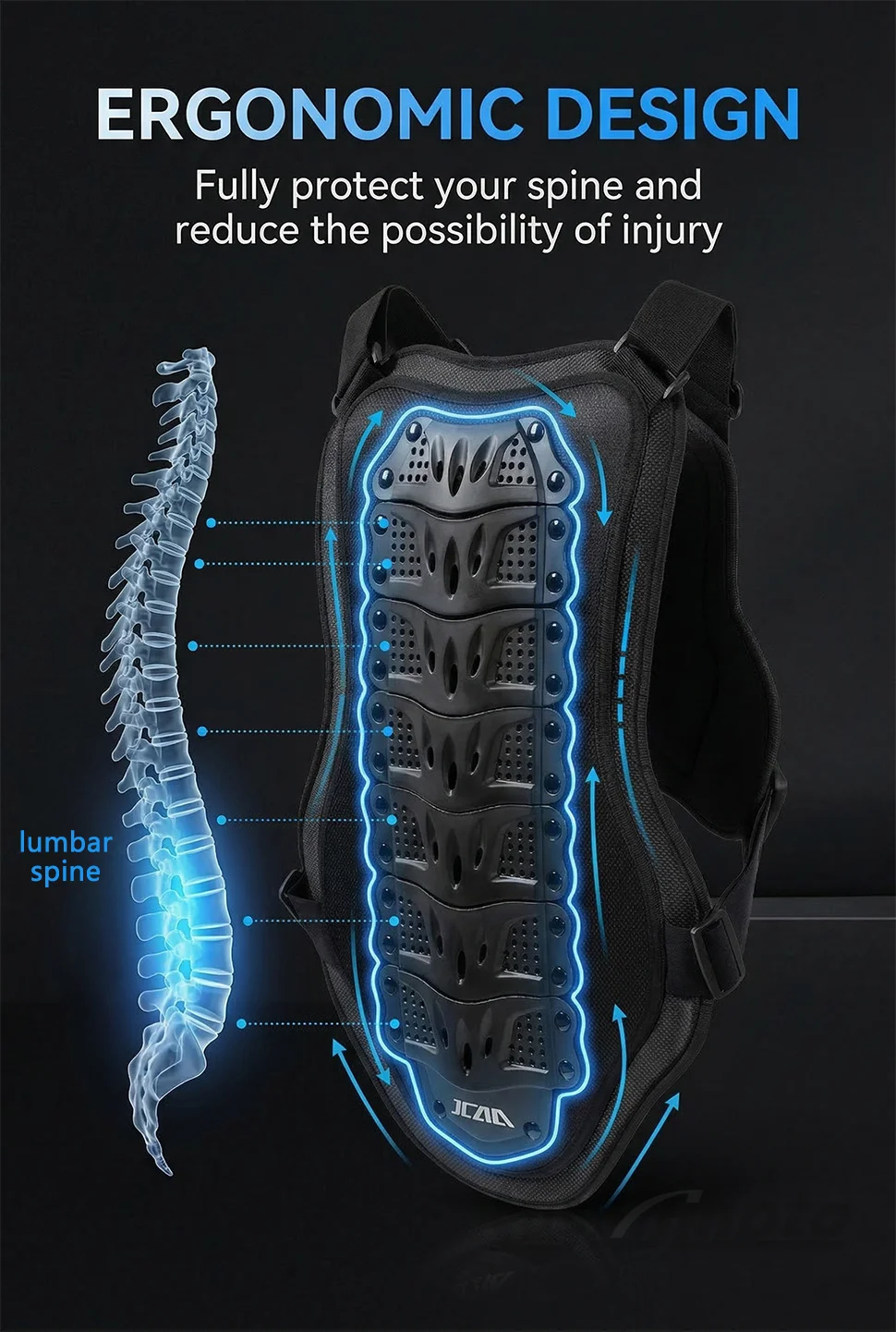 새로운 오프로드 오토바이 바디 아머 조끼, 낙상 방지 모토크로스 레이싱 아머 조끼, 남성용 바이커 조끼, 오토바이 가슴 및 등 보호 장비