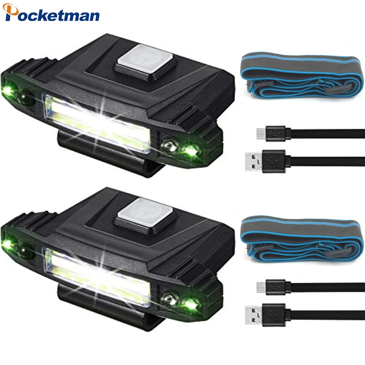 

Powerful Mini LED Clip Cap Light IR Motion Sensor Headlamp Rechargeable Headlight Waterproof Hat Head Lamp for Fishing Running