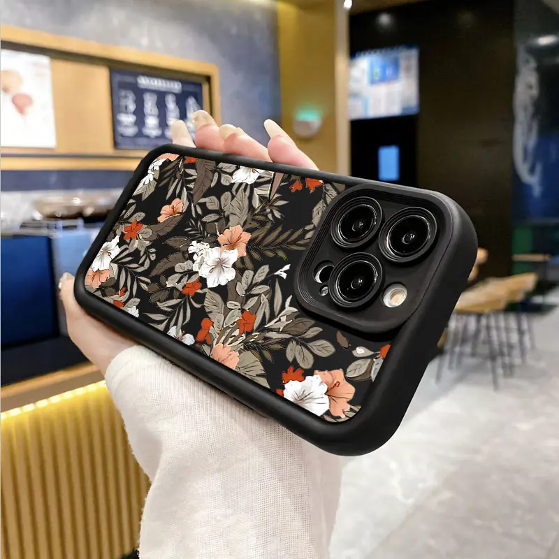 Luxury Flower Silicone Shockproof Phone Case Cover