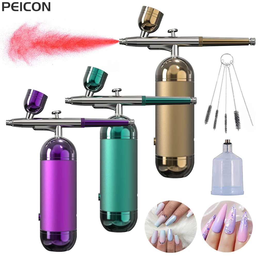 Airbrush Compressor Nail Set  Airbrush Compressor Kit Air Brush Set -  Makeup Nail - Aliexpress