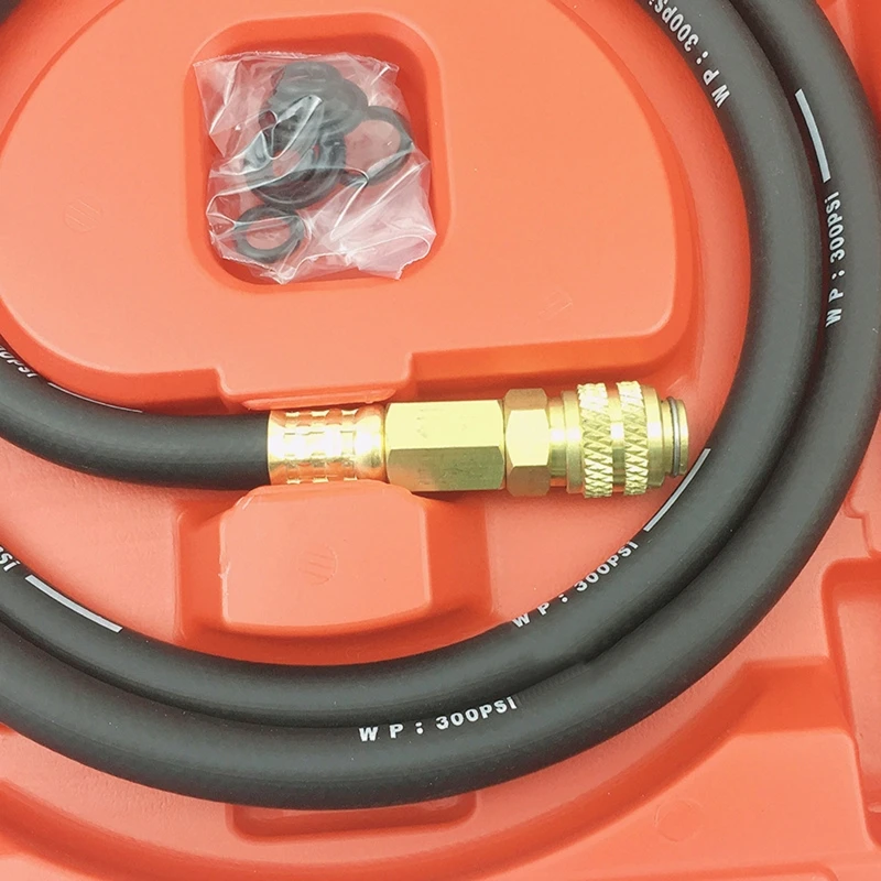 Miernik ciśnienia oleju próbnik ciśnienia z adapterami i schowkiem zestaw do testowania kompresji silnika mechanicznego 0-140 PSI Dropship