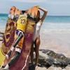 POP Basketball Player L-LeBron- James Basketball Microfiber Beach Towel Absorbent Quick dry Soft Yoga Swimming Resort Towel 6