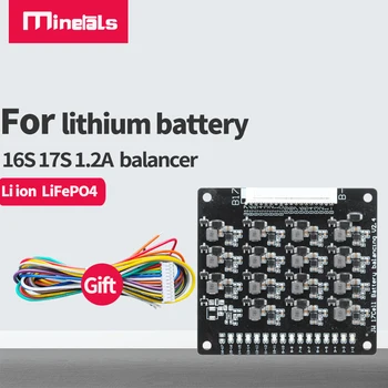 Scheda di Bilanciamento Attivo per Batterie Li-ion 16s 17s 1.2a, Equalizzatore Lifepo4, Scheda di Trasferimento Energetico per Pacchi Batteria PCM