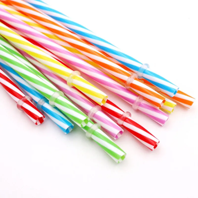 

Reusable Hard Plastic Straws, BPA-Free, Long Stripe Drinking Straws, Outer Diameter 23cm, 100 Pcs