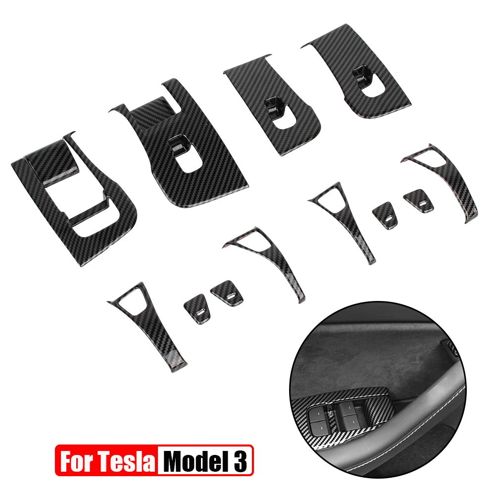 

14 шт., наклейки на рамку стеклоподъемника Tesla Model 3 2017-2022
