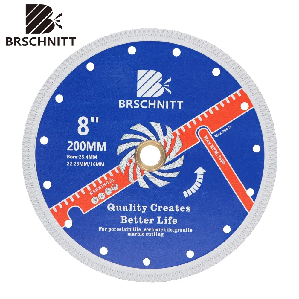 BRSCHNITT Fliesenschneidscheibe Professionelle Diamantschneidscheibe Sägeblatt für Granit Beton Marmor Porzellan