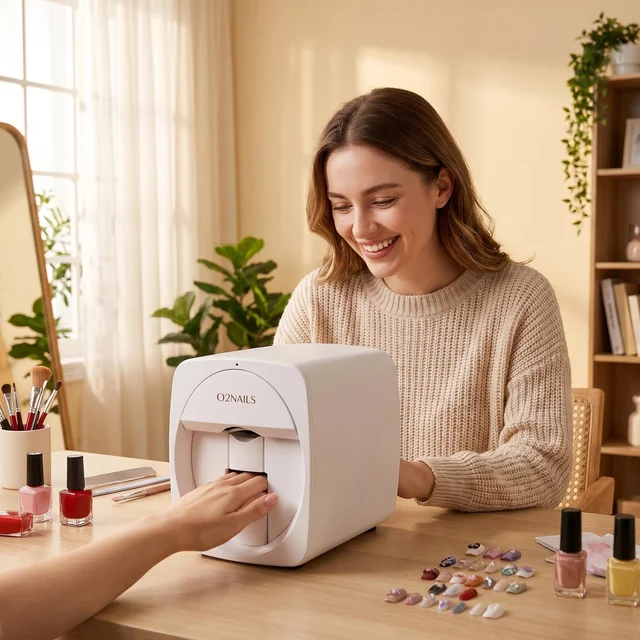 Portable 3D Nail Painting Printer, APP Controlled DIY Nail Art Machine with 1000+ Patterns, Ideal Gift for Girls Ladies, Suitable for Home and Salon Use - Image 6