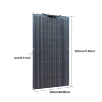 Kit de panneaux solaires ou panneaux photovoltaïques 18V Flexible Mono Kit de Panneaux Solaires Flexibles Mono Photovoltaïque 18V, Puissance 12V 24V, 100W 200W 300W 400W 3