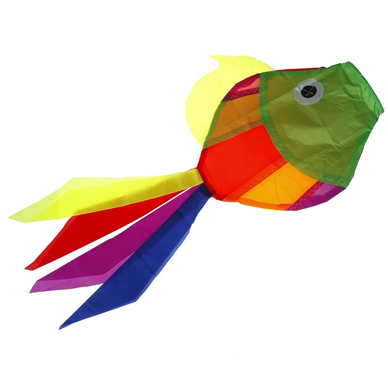 Colorful Rainbow Kite 1pc Rainbow Fish Kite Windsock Outdoor Garden Decoration Kids Line Laundry Toys Random Color