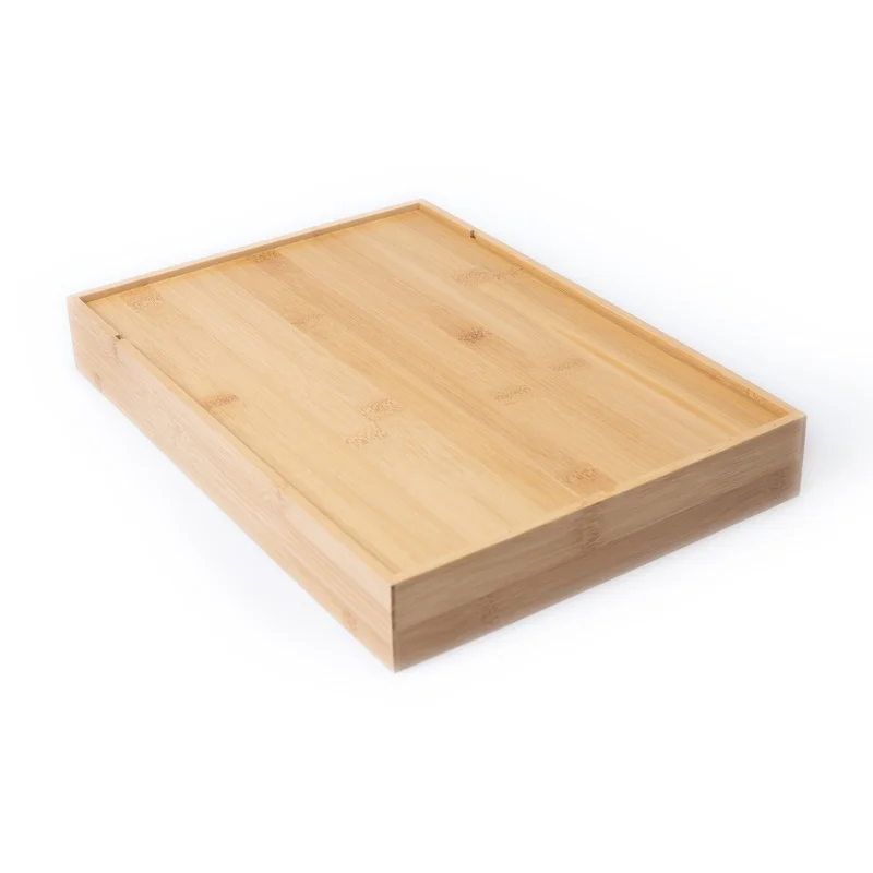Bamboo Silverware Organizer with 5 Compartments