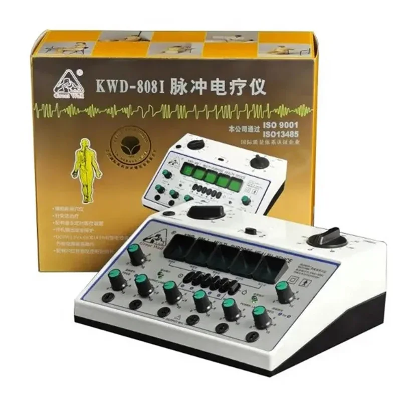 6 Channels Output Patch Massager Electric Acupuncture Stimulator Machine Electrical Nerve Muscle Stimulator Health Care KWD808-I