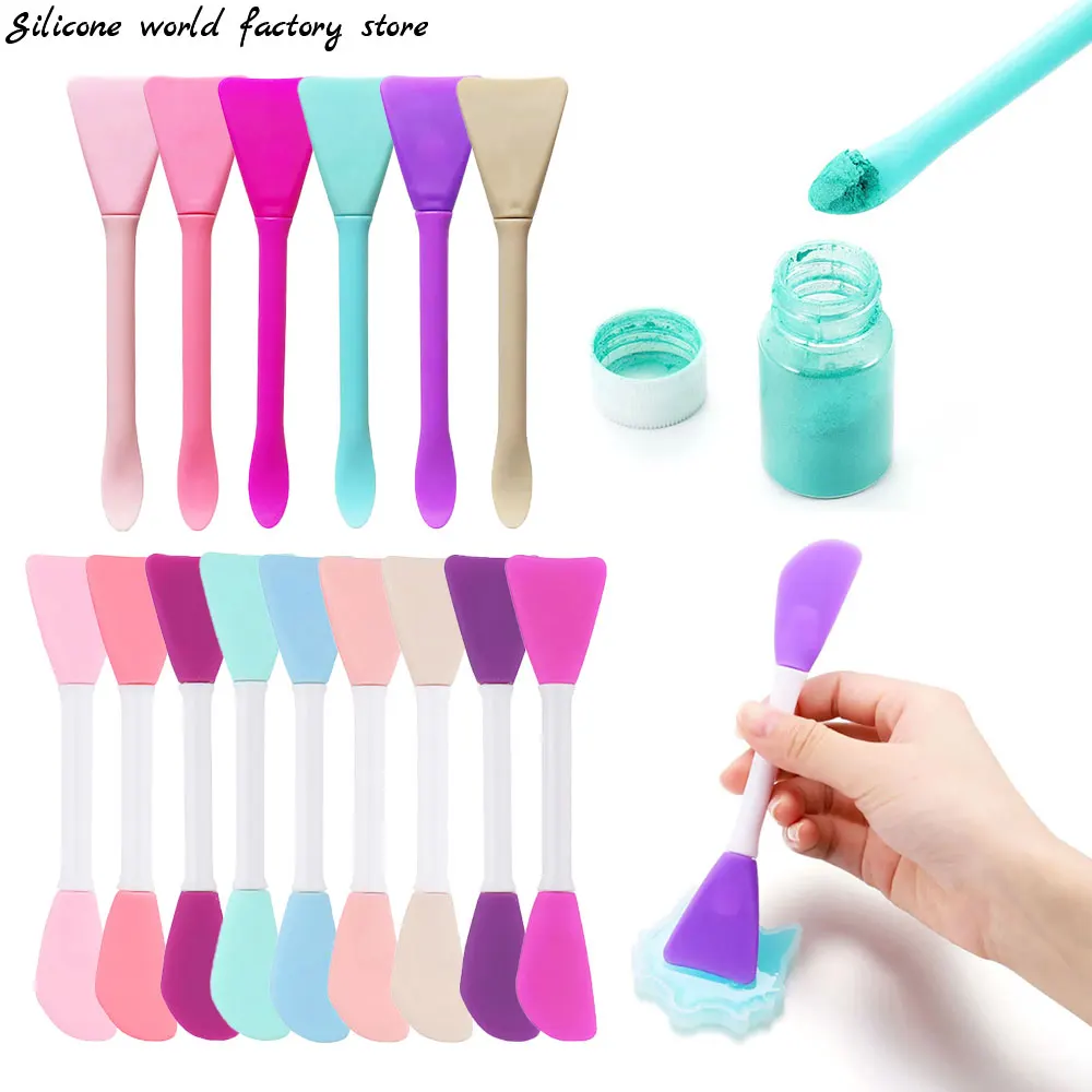 Silicone world Multifunction Stirring Brush Soft Silicone Brush Powder Spoon Epoxy Resin Glue Tool for DIY Resin Mold Mask