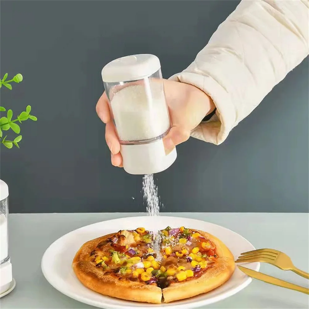 140ml Press-Type Quantitative Salt Bottle Dispenser Salt Control Tank Spice Shaker Seasoning Box Sugar Tank Kitchen Accessories salt shaker
