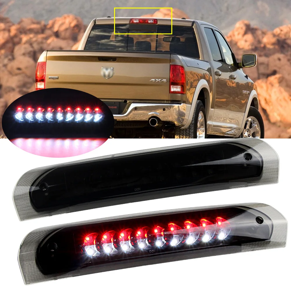 

LED 3rd Third Brake Stop Light Rear Taillight Lamp Red/Smoked Lens For Dodge RAM 1500 2002-2008/2500 3500 2003-2009