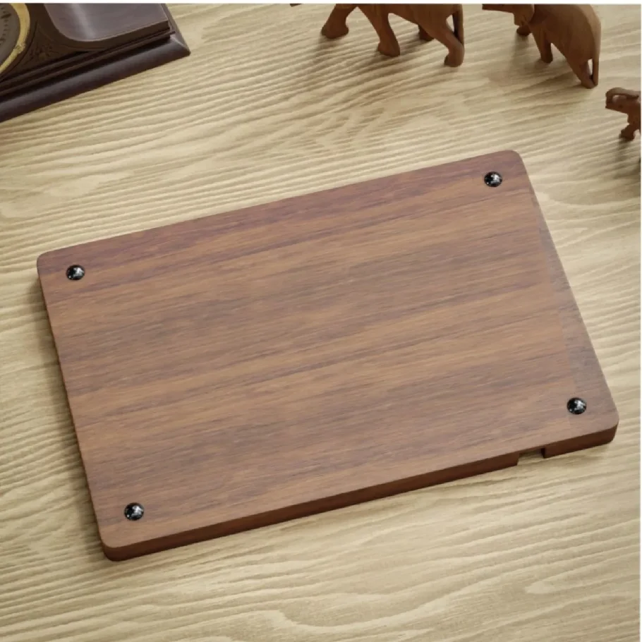 Scatola portaoggetti da scrivania in legno massello con divisori, organizer per cellulare, cuffie e piccoli oggetti, vassoio portaoggetti in legno - immagine 4
