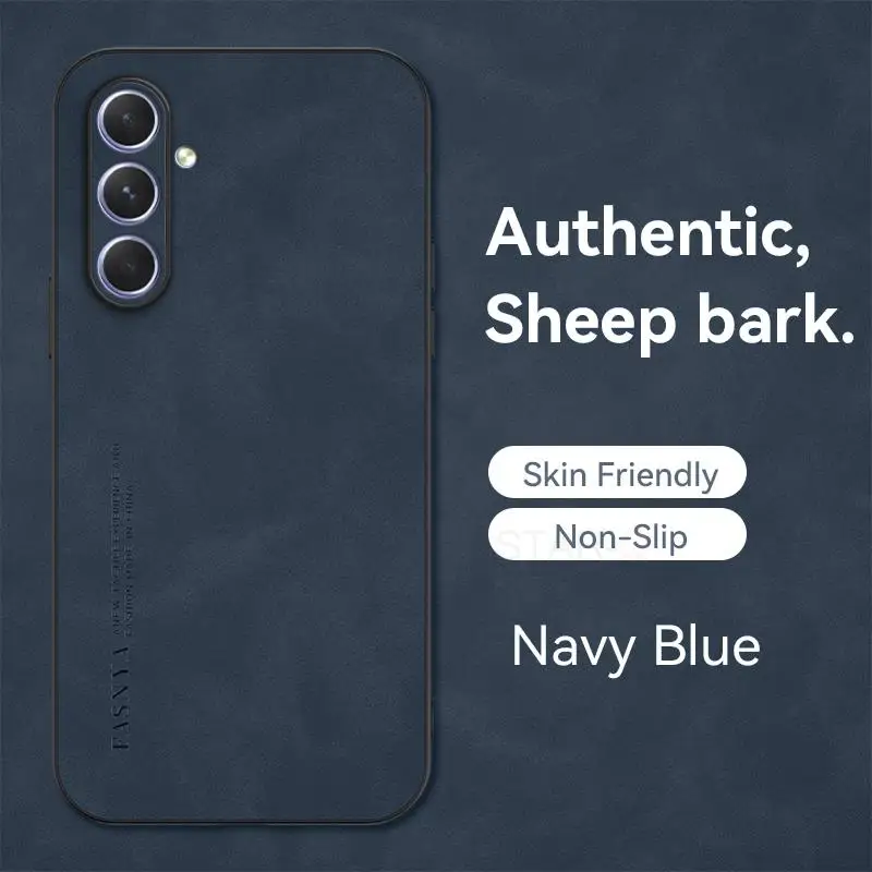 Luxury Sheepskin Leather Phone Case - Elegant Back Cover
