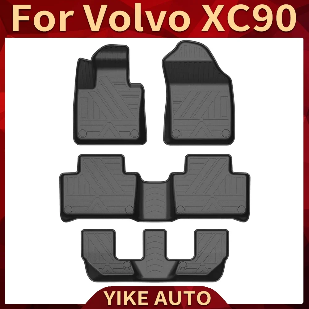

Коврики для автомобиля Volvo XC90 2015-2024 на бензине, Нескользящие Коврики для ног из ТПЭ для любой погоды, коврики без запаха, коврики для подноса, аксессуары для интерьера