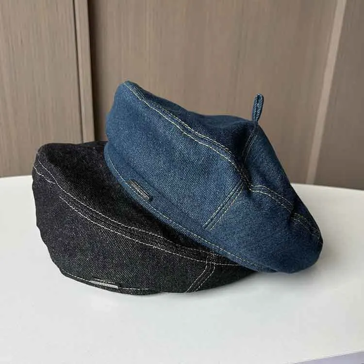 Berets Women Cowboy Beret Hat  Painter Hats Summer Beanie Hat Retro Octagonal Cap Female Ladies Outdoor Leisure Visor Caps - 2