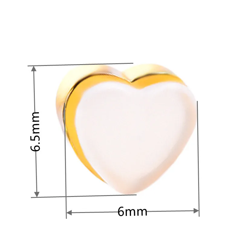 50Pcs Love Heart Silicone Earring Backs Bases Locking Rubber DIY Antiskid Accessories Jewelry Stoppers Anti-Allergic Ear Plug