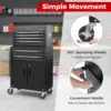 Tool Chest 6 Drawers Extra Large Rolling Too Storage Cabinet with 4” Universal Lockable Wheels Auto Lock Protective Liner 4
