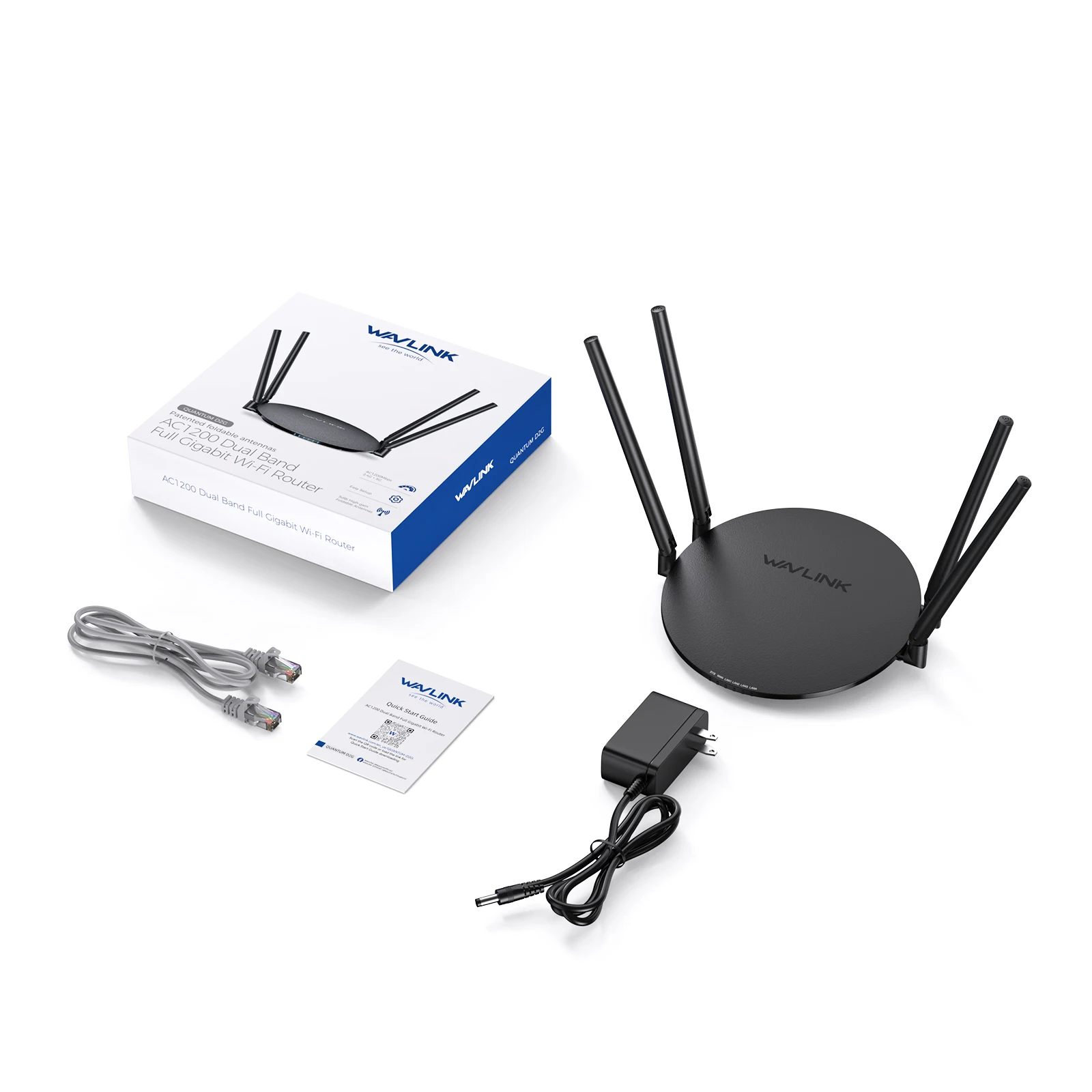 Wavlink-roteador Wi-fi de Banda Dupla Roteador Gigabit Ethernet Repetidor Wps Antenas 4x5dbi Casa Ac1200 5ghz 24 Ghz - Imagem 6