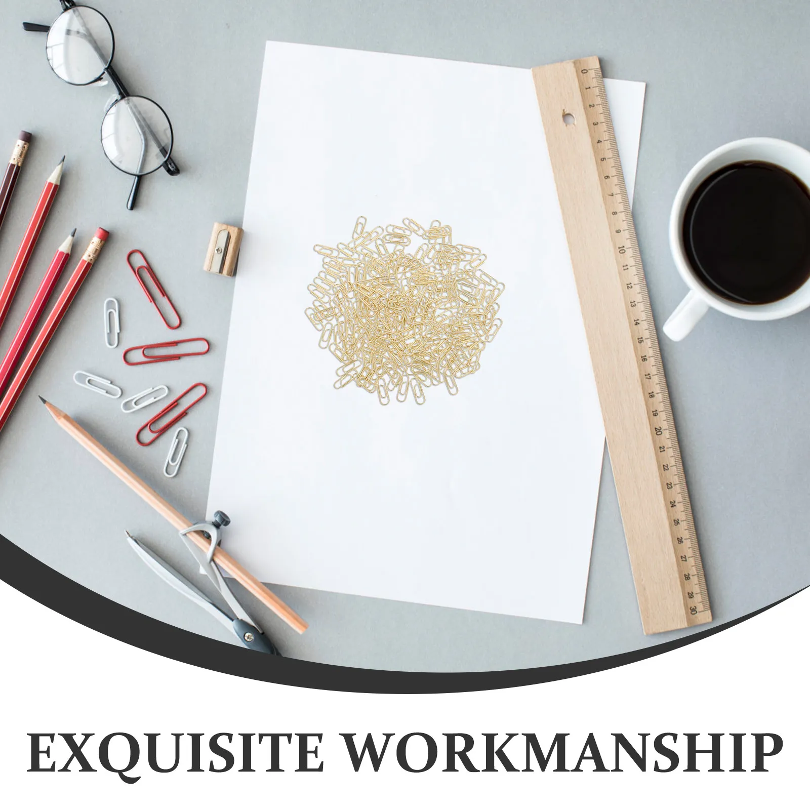 200Pcs 금속 종이 클립 골드 마감 사무실 학교 노트 사진 공예 장식 종이 클립 대량 세트에 대한 작은 미니 클립