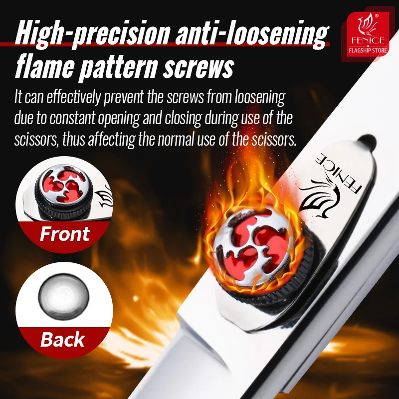 Fenice Professional 7.0/7.5 Inch JP440C Pet Grooming Scissors Cutting Straight Shears to Cut Hair for Dogs