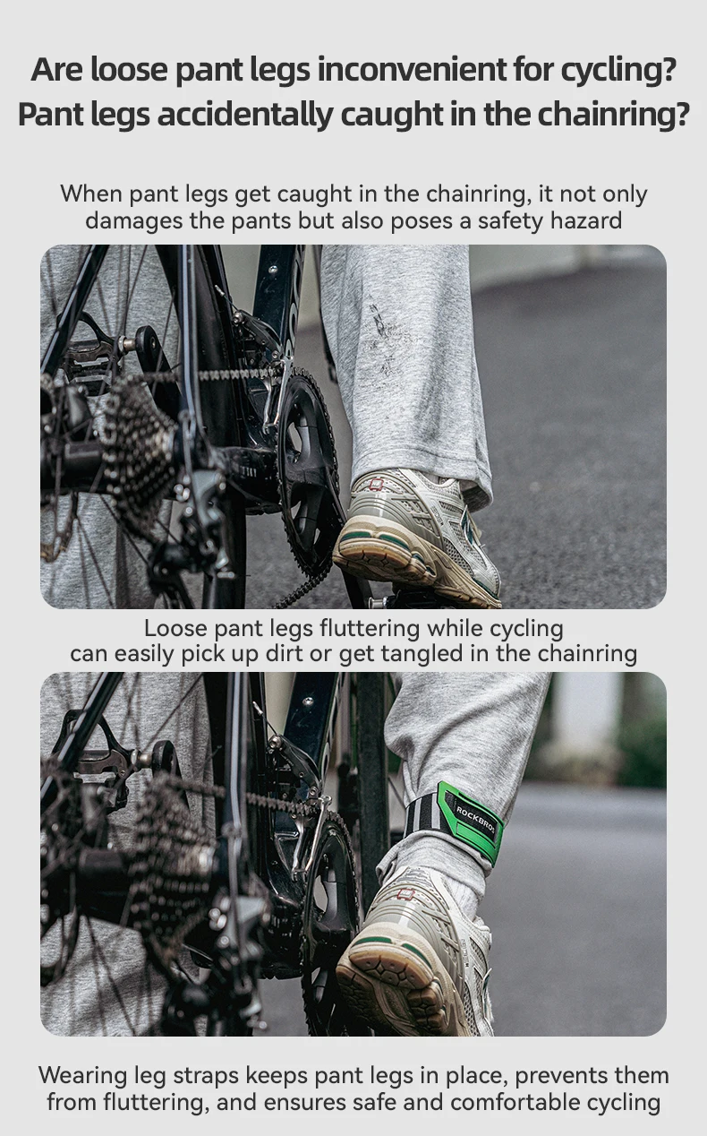 Cycling Bicycle Pants Clip Reflective Belt Sports Safety Running Bike Safety Pan