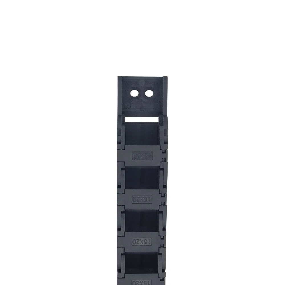 R28/R38/R48 15x15 15x20 15x30 15x40 Cable Chains Bridge Type Semi-enclosed Plastic Towline L 1m for CNC router
