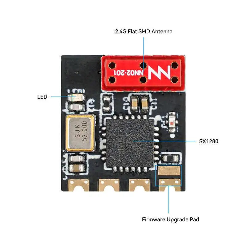 ELRS Lite Récepteur 2.4GHz Longue Portée Antenne Plate pour Drone FPV